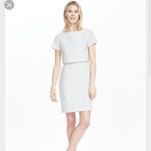 Banana Republic Seersucker Layered Dress NWT